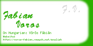fabian voros business card